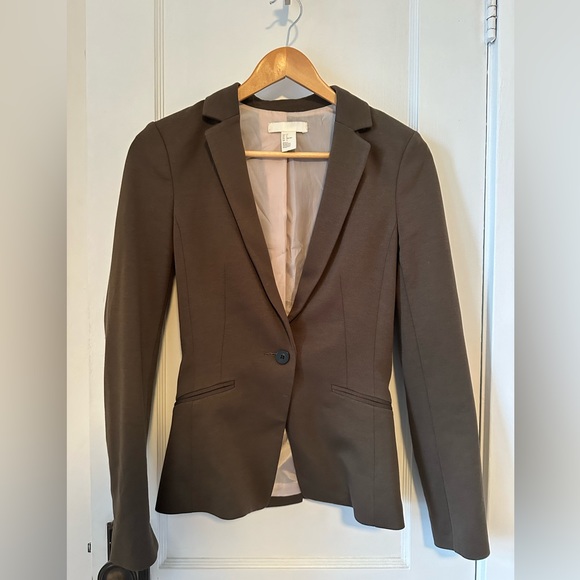 Dark olive H&M blazer, Size 2 - Picture 2 of 2